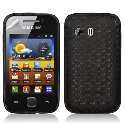 Housse étui coque gel diamant pour Samsung Galaxy Y S5360 couleur noir