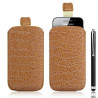 Housse coque étui pochette style croco pour Samsung Galaxy Ace S5830 + Stylet