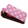 Housse étui coque pour Sony Ericsson Xperia Ray motif points couleur rose pale + stylet luxe + film écran