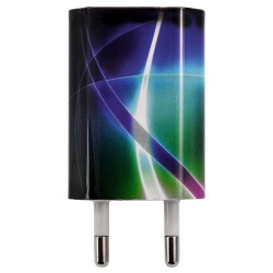 Mini Chargeur 3en1 Auto et Secteur USB avec câble data avec motif CV03 pour ASUS : Google Nexus 7