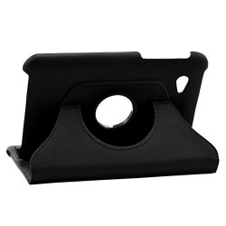 Housse coque étui pour Samsung Galaxy Tab 7.0 Plus P6200 de luxe avec sytème de rotation à 360 degrès couleur noir