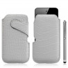 Housse coque étui pochette style croco pour Apple Ipod Touch 4G + Stylet