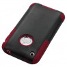 Housse étui coque pour Apple Iphone 3G/3GS couleur rouge + Stylet luxe + Film de protection