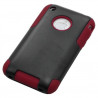 Housse étui coque pour Apple Iphone 3G/3GS couleur rouge + Stylet luxe + Film de protection