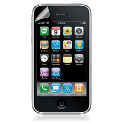 Housse étui coque pour Apple Iphone 3G/3GS couleur rouge + Stylet luxe + Film de protection