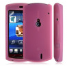 Housse coque étui en silicone pour Sony Ericsson Xperia Kyno couleur rose + film protecteur