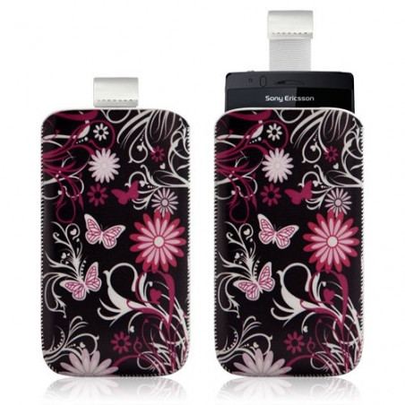 Housse coque étui pochette pour Sony Ericsson Xperia x12 Arc avec motif