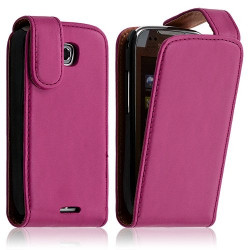 Housse coque étui pour Samsung Galaxy Teos i5800 couleur rose fushia + Film Protecteur