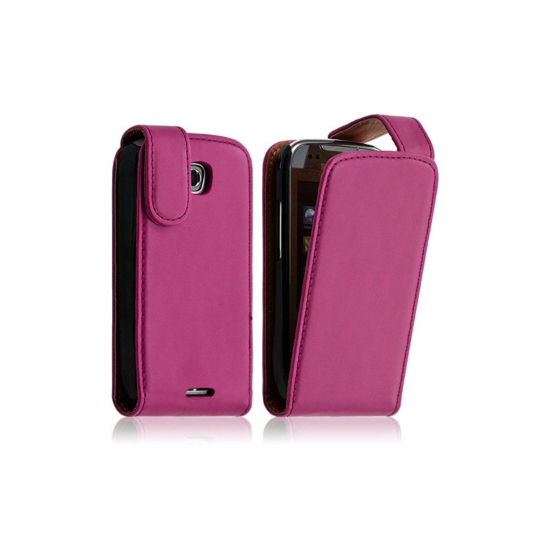 Housse coque étui pour Samsung Galaxy Teos i5800 couleur rose fushia + Film Protecteur