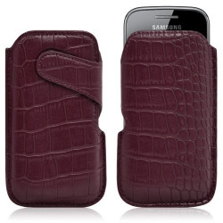 Housse coque étui pochette style croco pour Samsung Galaxy Gio S5660