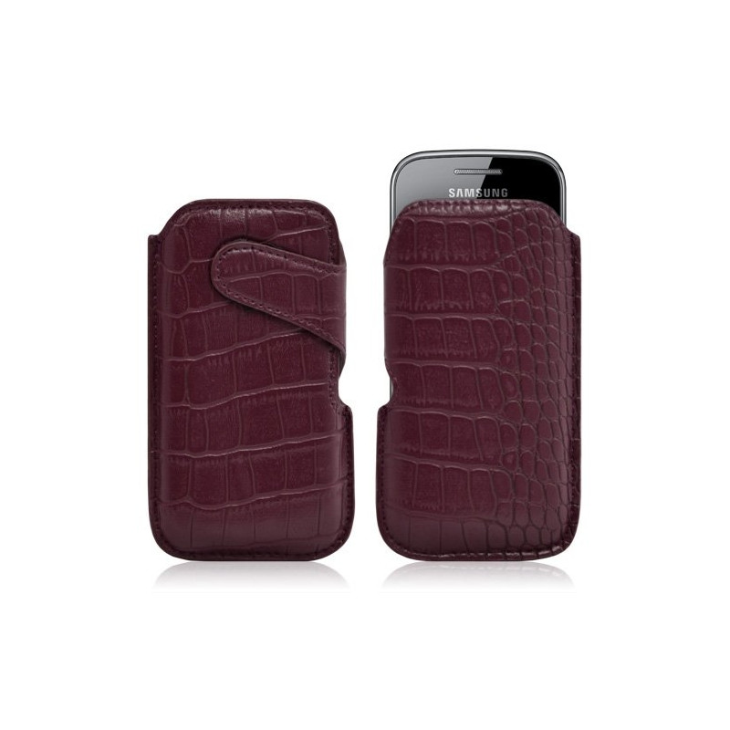 Housse coque étui pochette style croco pour Samsung Galaxy Gio S5660