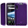 Housse étui coque en gel violet pour Motorola Atrix + Film Protecteur