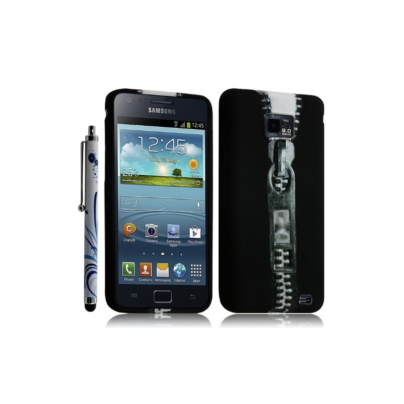 Housse Coque pour Samsung Galaxy S2 Motif LM07 + Stylet