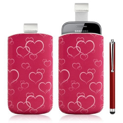 Housse coque étui pochette pour Samsung Galaxy Gio S5660 avec motif + Stylet