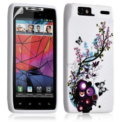 Housse étui coque en gel pour Motorola Razr XT910 avec motif + Film protecteur