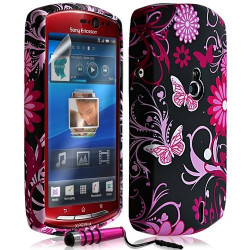 Housse Coque Étui En Gel Pour Sony Ericsson Xperia Kyno Avec Motif + Stylet + Film Ecran