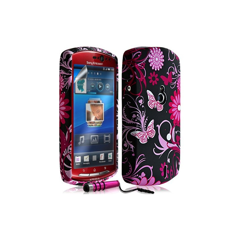 Housse Coque Étui En Gel Pour Sony Ericsson Xperia Kyno Avec Motif + Stylet + Film Ecran