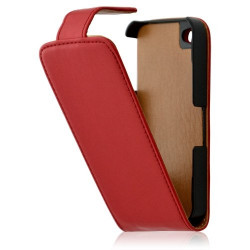 Housse coque étui pour Apple iphone 4 / 4S couleur rouge + film protecteur