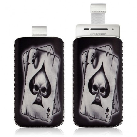 Housse coque étui pochette pour Sony Ericsson Xperia X8 avec motif