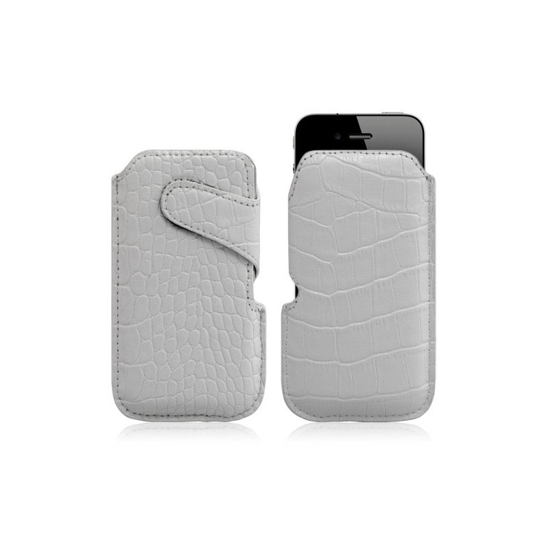 Housse coque étui pochette style croco pour Apple Iphone 4/4S