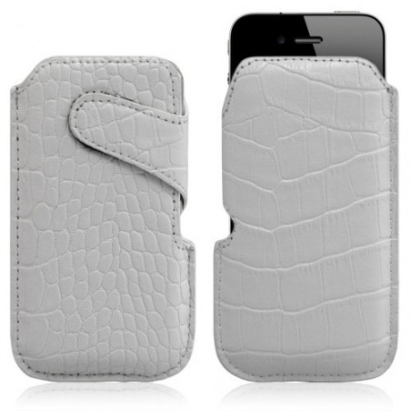 Housse coque étui pochette style croco pour Apple Iphone 4/4S