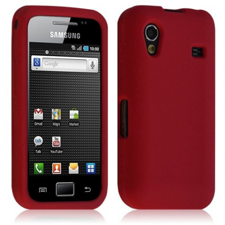 housse étui coque silicone Samsung S5830 Galaxy Ace couleur rouge