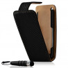 Housse coque étui gaufré pour Apple iphone 3G / 3GS couleur noir + Mini stylet + Film protecteur