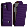 Housse coque étui gaufré pour Samsung Wave 575 S5750 couleur violet