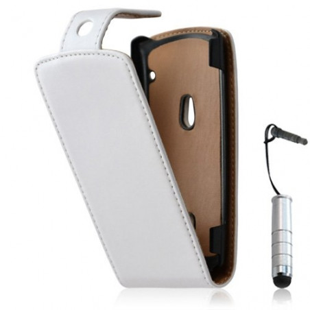 Housse étui coque pour Sony Ericsson Xperia Kyno couleur blanc + mini stylet + film écran