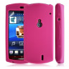 Housse coque étui en silicone pour Sony Ericsson Xperia Kyno couleur rose fuschia + film protecteur