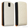 housse étui coque style crocodile blanc pour Nokia X3