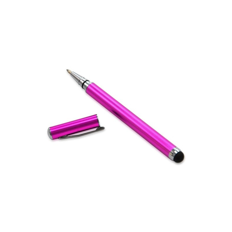 Stylet 2en1 fonction stylo pour Apple Iphone 4/4S Couleur Rose Fuschia