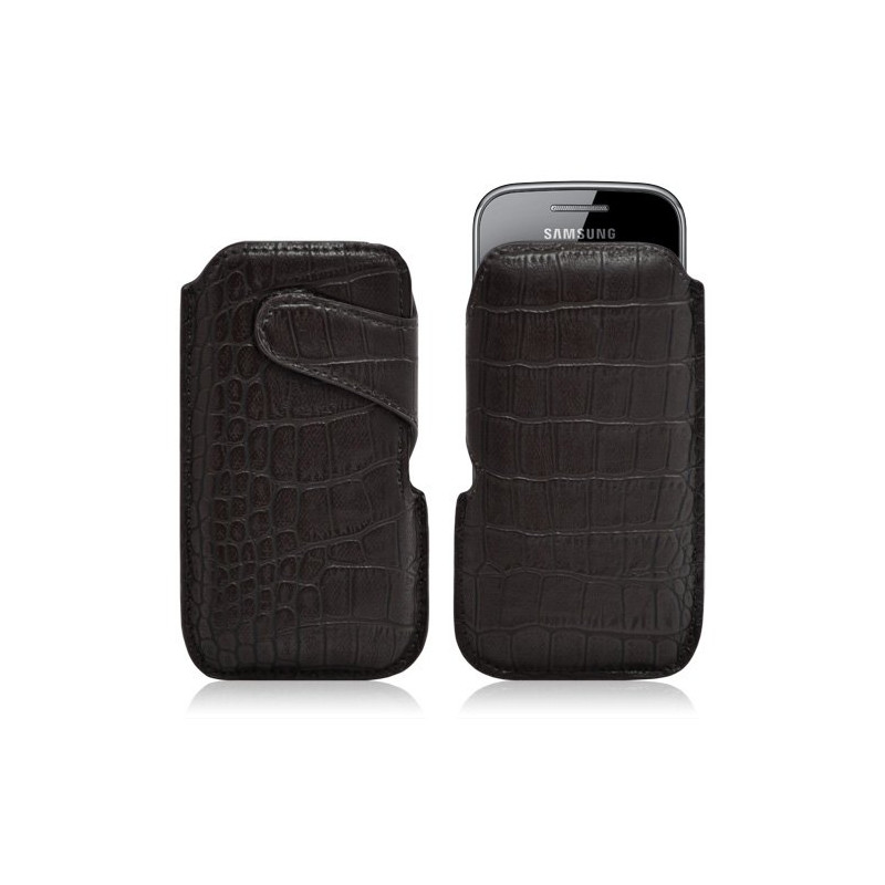 Housse coque étui pochette style croco pour Samsung Galaxy Gio S5660