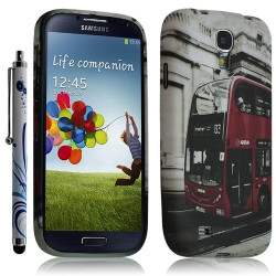 Housse Coque pour Samsung Galaxy S4 avec motif KJ01 + Stylet