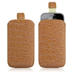 Housse coque étui pochette style croco pour Samsung Galaxy Gio S5660