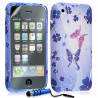 Housse étui coque en gel pour Apple Iphone 3G 3GS avec motifs + mini stylet + film protection