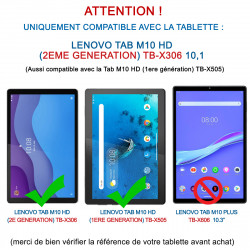 Étui Housse de Protection Support Noir pour Lenovo Tab M10 HD 10,1 Pouces