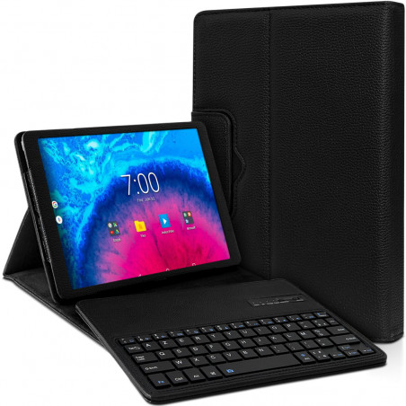 Étui Noir Clavier Azerty Bluetooth pour Samsung Galaxy Tab S4 10.5" SM-T830