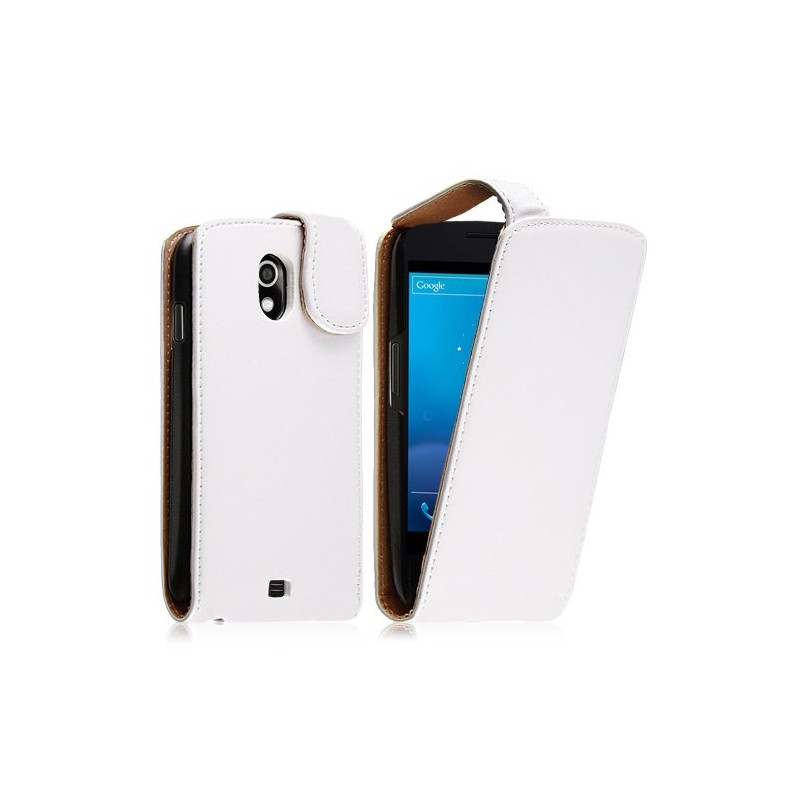 Housse coque étui pour Samsung Galaxy Nexus couleur blanc + film protecteur