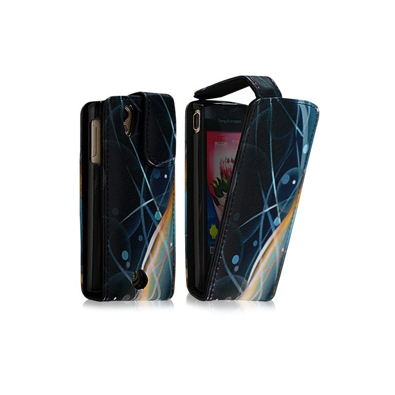 Housse coque étui pour Sony Ericsson Xperia Ray avec motifs + film protecteur