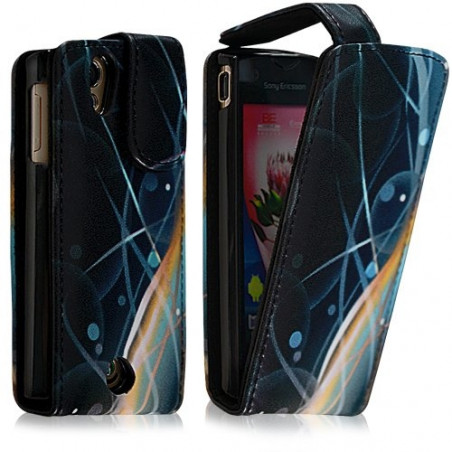 Housse coque étui pour Sony Ericsson Xperia Ray avec motifs + film protecteur