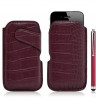 Housse coque étui pochette style croco pour Apple Iphone 4/4S + Stylet