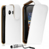 Housse coque étui fond antidérapant pour Samsung Galaxy Y S5360 couleur blanc + mini stylet