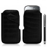 Housse coque étui pochette style croco pour Samsung Galaxy Naos i5801 + Stylet