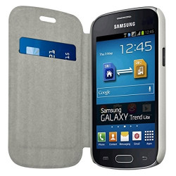 Housse Etui à rabat latéral et porte-carte pour Samsung Galaxy Trend Lite (s7390) avec motif Kj12 + Film de Protection