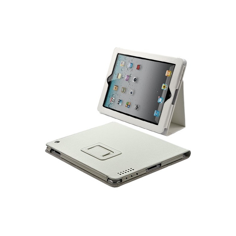 Housse coque etui pour Apple Ipad 2 de luxe avec couvercle intelligent couleur blanc