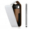 housse coque étui pour Motorola Defy couleur blanc nacré + Stylet luxe + Film protecteur