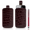 Housse coque étui pochette style croco pour Samsung Galaxy Ace S5830 + Stylet