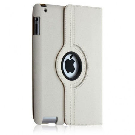 seluxion Housse coque etui pour Apple Ipad 2 de luxe avec sytème de rotation à 360 degrès couleur blanc + Stylet luxe