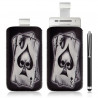 Housse coque étui pochette pour Sony Ericsson Xperia X8 avec motif + Stylet luxe